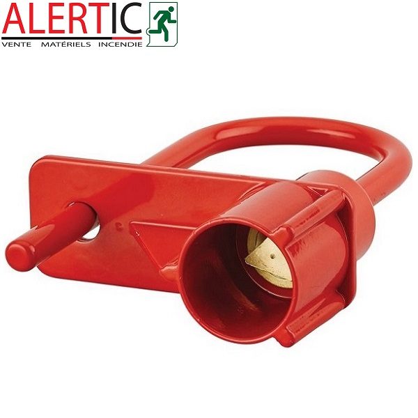 Cadenas pompier rouge pour clé triangle 14 mm - Clés pompier