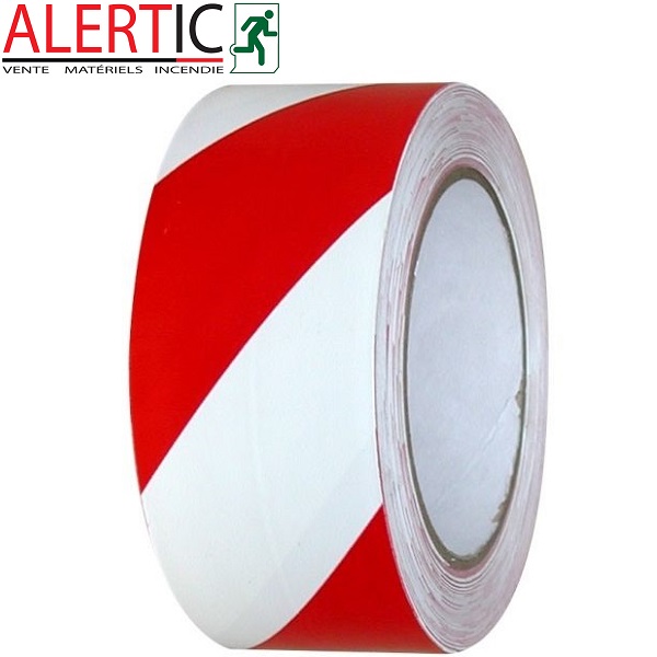 Ruban d'avertissement - CATU AL-139 - Dimensions 50 mm x 100 m -  rouge/blanc - temporaire