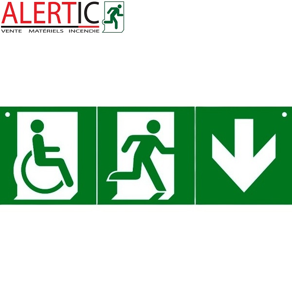 PANNEAU SORTIE FLECHE EN BAS